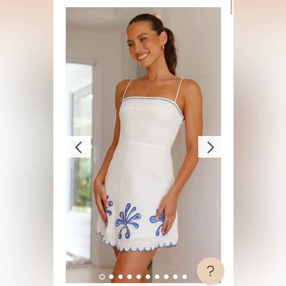 Billy J Boutique Daya Dress Blue/White - NEW W/TAGS